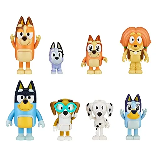 BlueY - Coffret de 8 Figurines &ndash; La Famille et Les Amis de (5,3 &agrave; 8,3 cm)