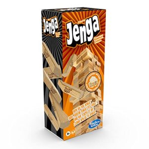 Hasbro Gaming Jenga, Jeu De Société en Bois, Jeu d’Adresse pour Enfants Et Familles, Version Française, Cadeau De Noël, Idées Cadeaux d'anniversaire, À Partir De 6 Ans