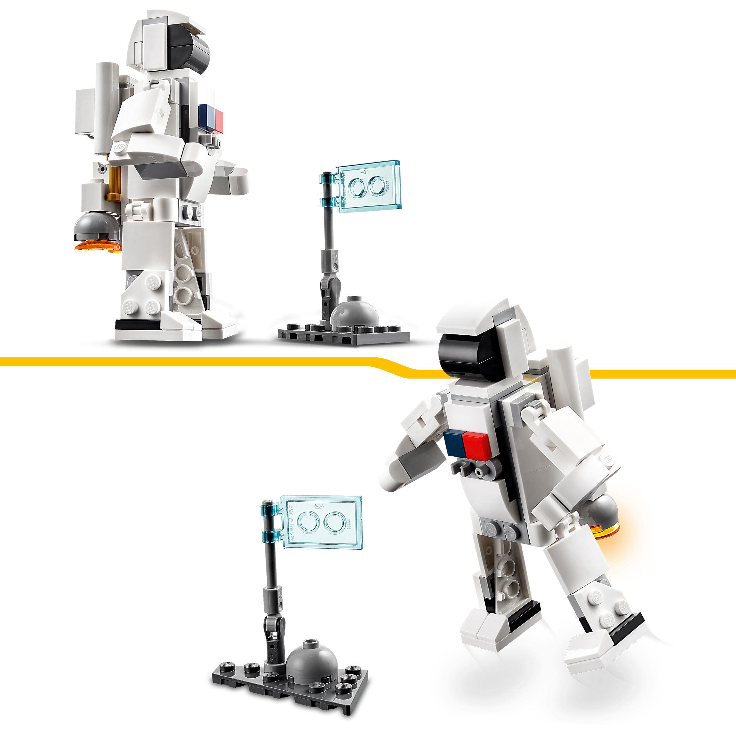 LEGO 31134 Creator 3-en-1 La Navette Spatiale, Jouet de Navette Spatiale en Vaisseau en Figurine Astronaute, pour Enfants, Garçons et Filles Dès 6 Ans, Idée Cadeau – Image 6