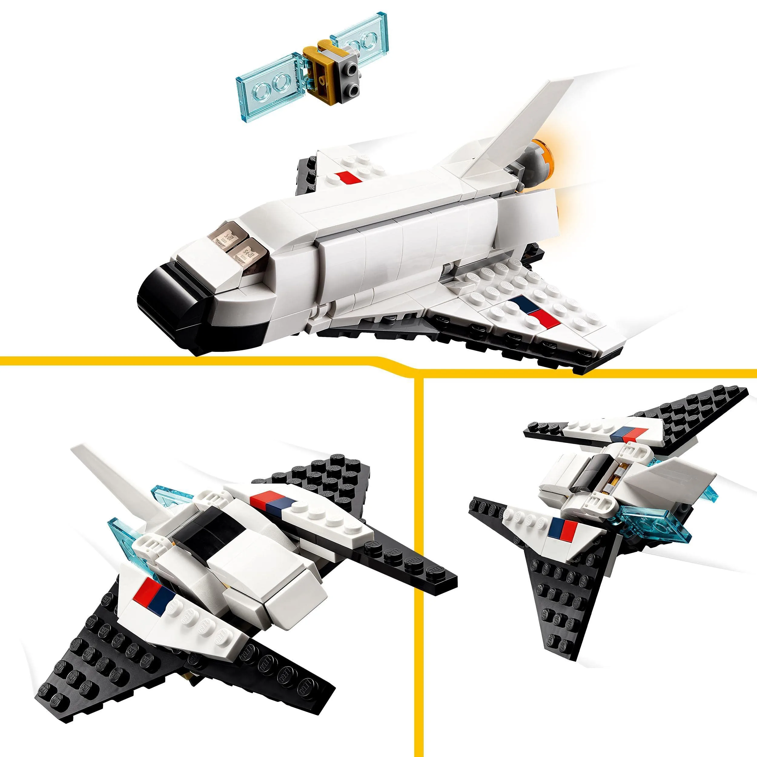 LEGO 31134 Creator 3-en-1 La Navette Spatiale, Jouet de Navette Spatiale en Vaisseau en Figurine Astronaute, pour Enfants, Garçons et Filles Dès 6 Ans, Idée Cadeau – Image 7