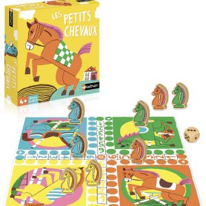 Nathan - Jeu des Petits Chevaux - Jeu de plateau en famille de 2 à 4 joueurs et dès 4 ans