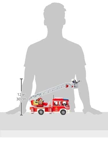 Playmobil 9463 Camion de Pompiers avec échelle pivotante - City Action - avec Trois Personnages, Un véhicule avec échelle télescopique, Module Lumineux et sonore - Intervention de Secours - Dès 4 Ans – Image 8