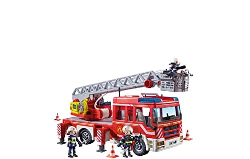 Playmobil 9463 Camion de Pompiers avec échelle pivotante - City Action - avec Trois Personnages, Un véhicule avec échelle télescopique, Module Lumineux et sonore - Intervention de Secours - Dès 4 Ans – Image 9