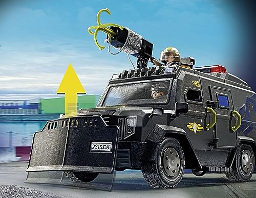 Playmobil 71144 Véhicule d'intervention des Forces spéciales - City Action - avec Deux Personnages et Une Voiture Qui Comprend des Effets sonores et Lumineux - Ville & Métiers - Dès 5 Ans – Image 4