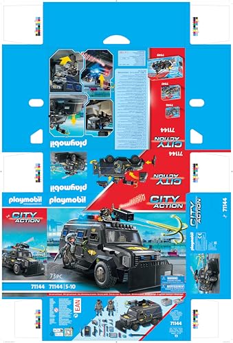 Playmobil 71144 Véhicule d'intervention des Forces spéciales - City Action - avec Deux Personnages et Une Voiture Qui Comprend des Effets sonores et Lumineux - Ville & Métiers - Dès 5 Ans – Image 2