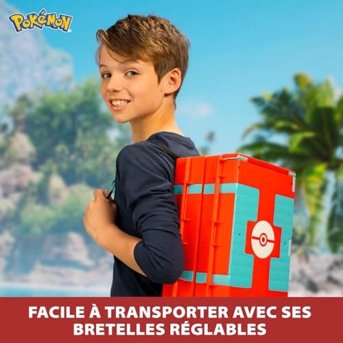 Bandai - Pokémon - Sac à Dos du dresseur Plage - Univers de Jeu Pokémon avec Mini-Jeux - Sac Qui se transforme en Aire de Jeu Plage - Figurine Pikachu Incluse - Coffret Jouet Enfant 4 Ans et + JW3424 – Image 6