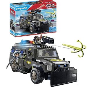 Playmobil 71144 Véhicule d'intervention des Forces spéciales - City Action - avec Deux Personnages et Une Voiture Qui Comprend des Effets sonores et Lumineux - Ville & Métiers - Dès 5 Ans