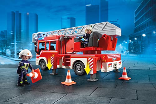 Playmobil 9463 Camion de Pompiers avec échelle pivotante - City Action - avec Trois Personnages, Un véhicule avec échelle télescopique, Module Lumineux et sonore - Intervention de Secours - Dès 4 Ans – Image 7