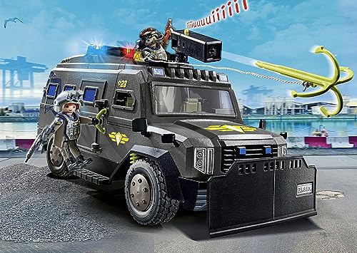 Playmobil 71144 Véhicule d'intervention des Forces spéciales - City Action - avec Deux Personnages et Une Voiture Qui Comprend des Effets sonores et Lumineux - Ville & Métiers - Dès 5 Ans – Image 8
