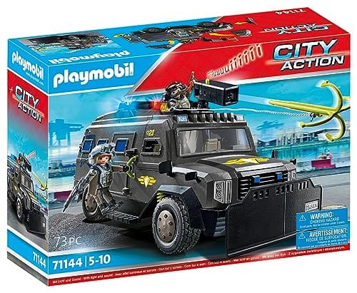Playmobil 71144 Véhicule d'intervention des Forces spéciales - City Action - avec Deux Personnages et Une Voiture Qui Comprend des Effets sonores et Lumineux - Ville & Métiers - Dès 5 Ans – Image 9