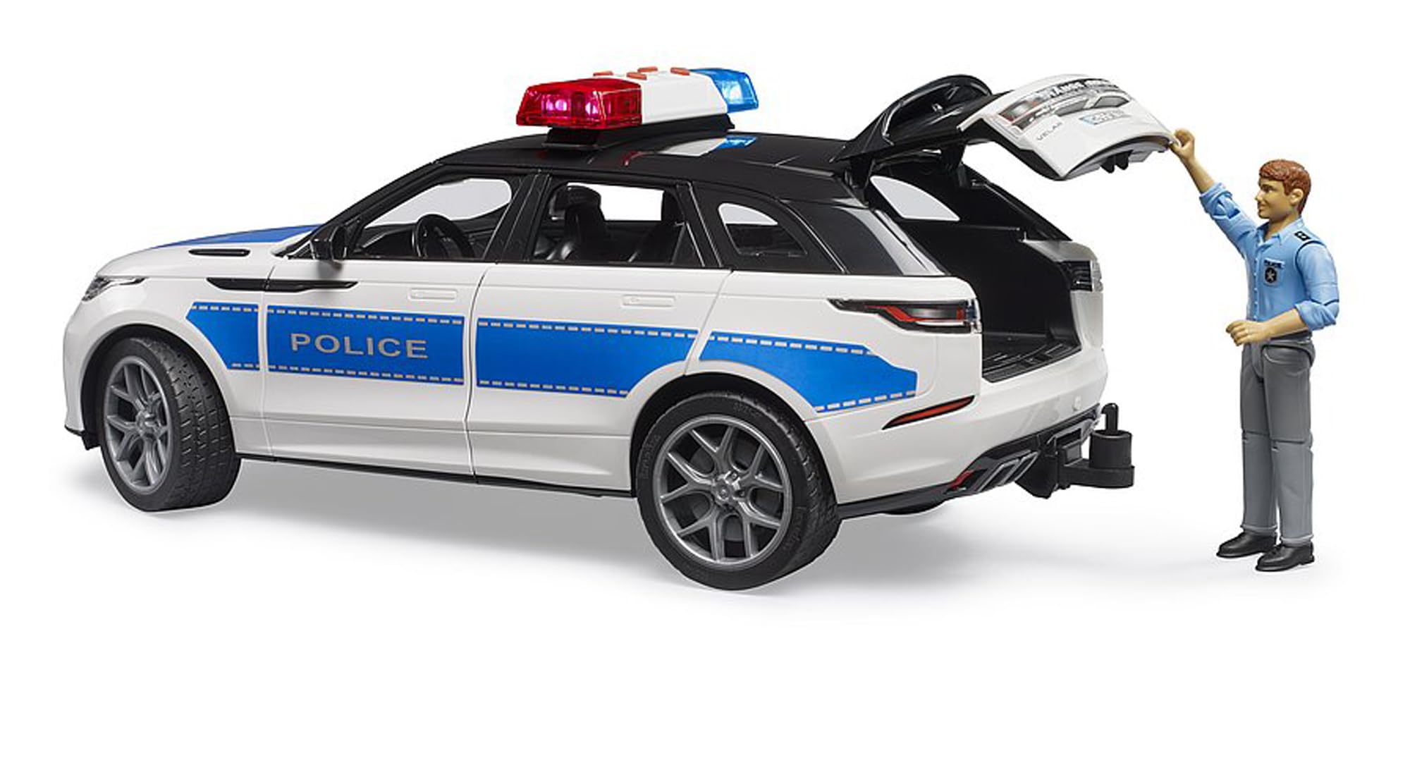 Range Rover Velar Véhicule de police avec policier - 1:16 Véhicules, Voiture d'intervention, Voiture de police, Voiture de patrouille, Véhicules d'intervention bruder 02890 – Image 4