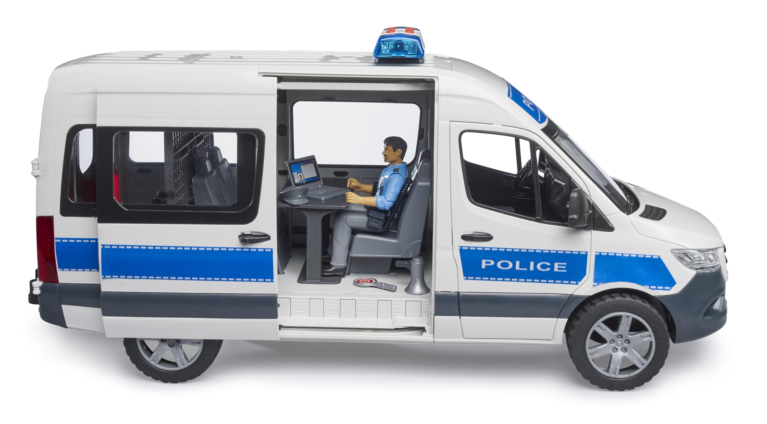 MB Sprinter Véhicule d'intervention de la police avec module son et lumière, policier bworld - 1:16, véhicule, voiture de police bruder 02683 - – Image 2