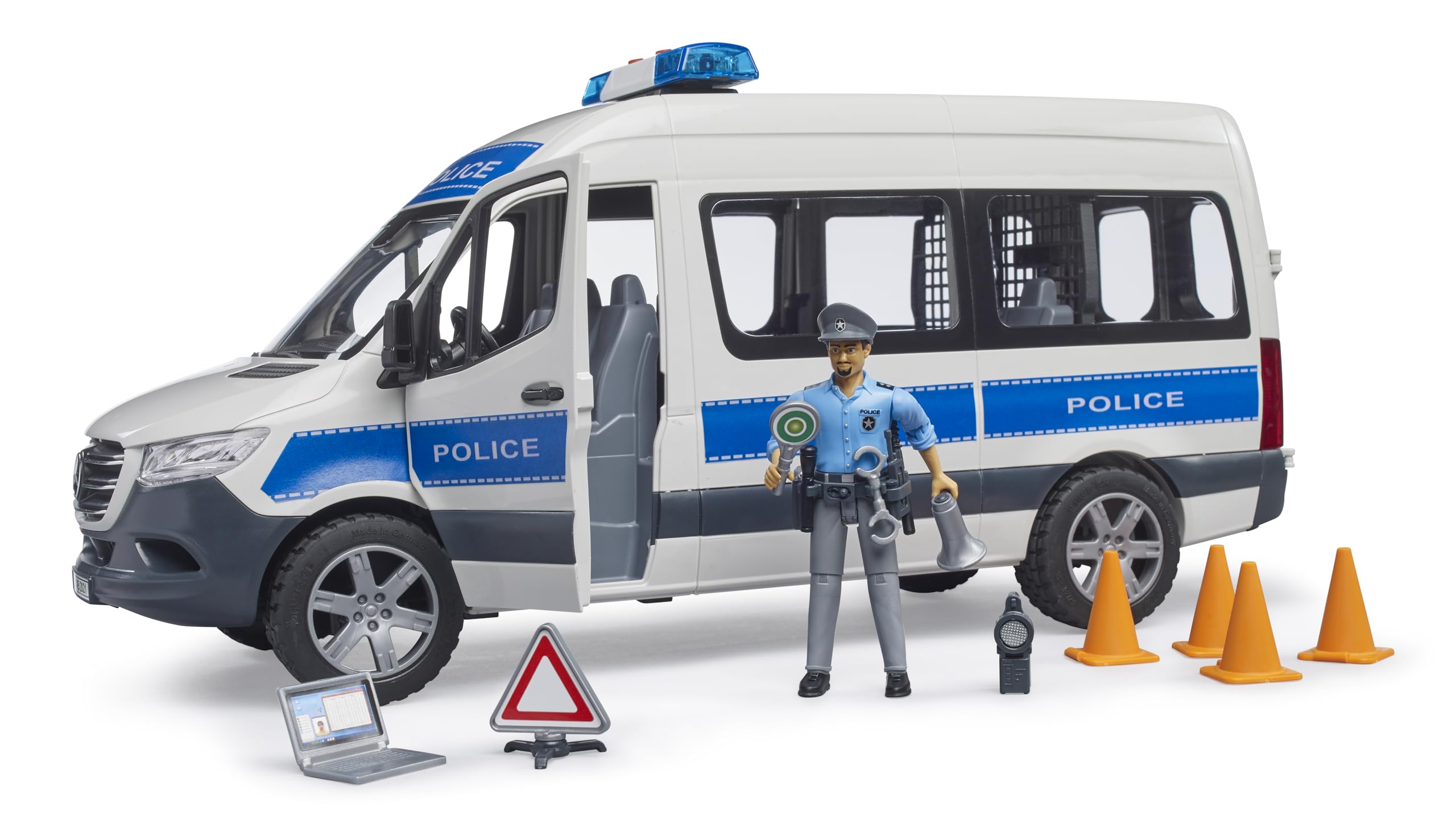 MB Sprinter Véhicule d'intervention de la police avec module son et lumière, policier bworld - 1:16, véhicule, voiture de police bruder 02683 - – Image 3
