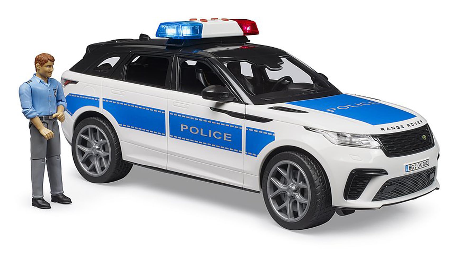 Range Rover Velar Véhicule de police avec policier - 1:16 Véhicules, Voiture d'intervention, Voiture de police, Voiture de patrouille, Véhicules d'intervention bruder 02890 – Image 6