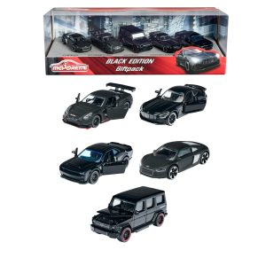 Majorette - Black Edition Giftpack - Voitures Miniatures en Métal - Coffret 5 Véhicules - 212053174