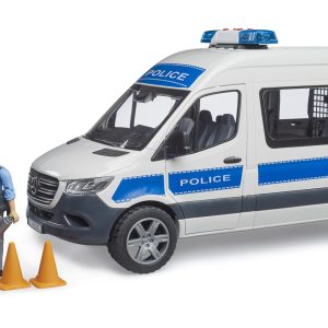 MB Sprinter Véhicule d'intervention de la police avec module son et lumière, policier bworld - 1:16, véhicule, voiture de police bruder 02683 -