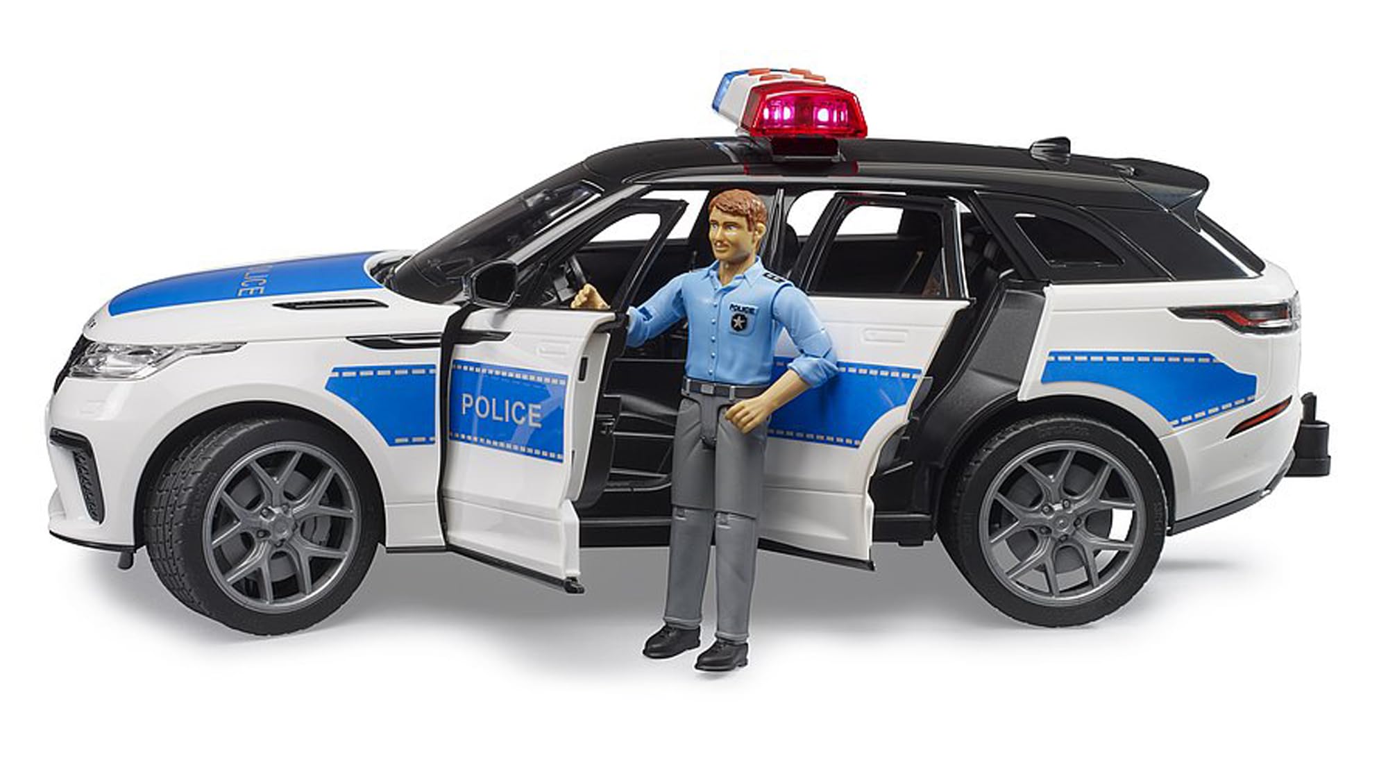 Range Rover Velar Véhicule de police avec policier - 1:16 Véhicules, Voiture d'intervention, Voiture de police, Voiture de patrouille, Véhicules d'intervention bruder 02890 – Image 5