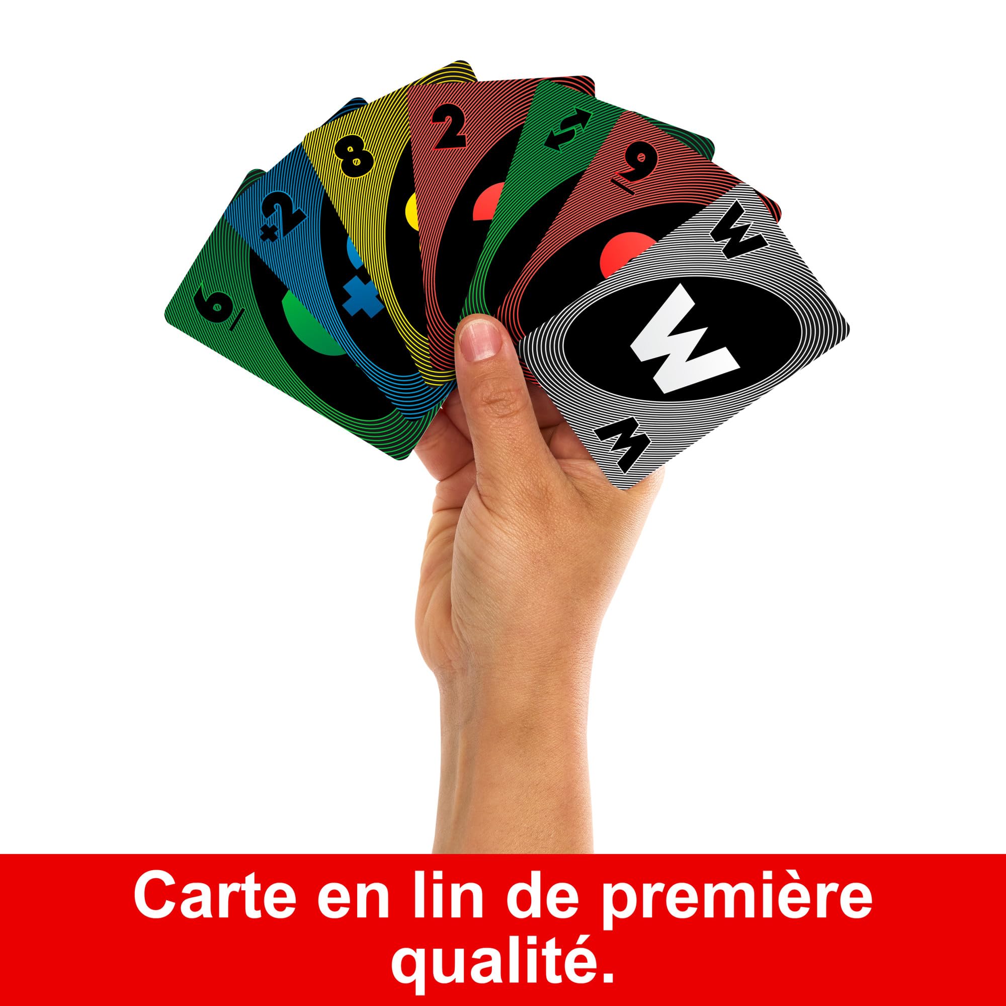 Mattel Games UNO Édition Platinum Jeu de Cartes pour soirées Jeux Entre Amis ou en Famille, Voyages, Camping et fêtes, Cartes Premium de Collection, HPY61 – Image 6