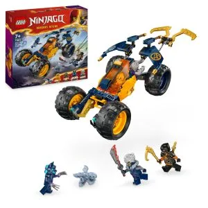 LEGO Ninjago Le Buggy Tout-Terrain Ninja d'Arin, Set d’Aventure avec Dragon et 4 Minifigurines, Véhicule à Construire pour Enfants, Idéal Cadeau d’Anniversaire pour Garçons et Filles dès 7 Ans 71811