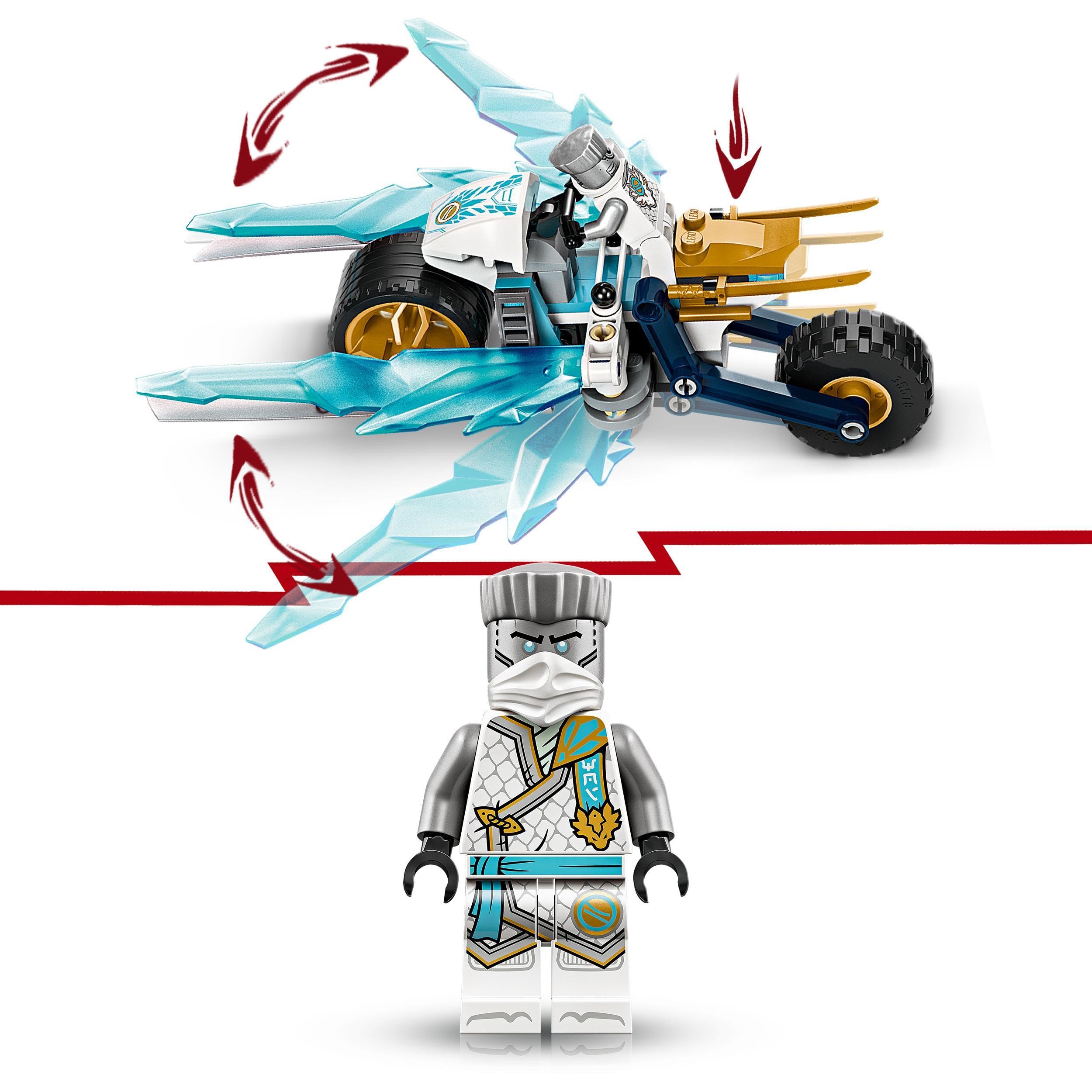 LEGO Ninjago La Moto de Glace de Zane - avec 1 Minifigurine - Set de Jeu Ninja et d’Aventure - Petit Véhicule - Cadeau à Construire pour Les Enfants Garçons et Filles dès 7 Ans 71816 – Image 5