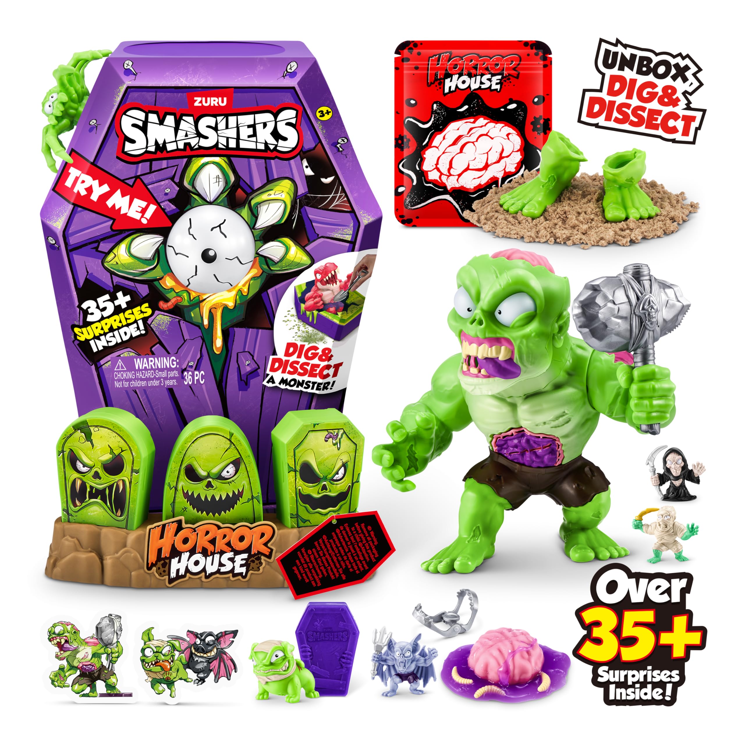 Smashers Mega Horror House de ZURU (30 cm), (Zombie), L â Image 7