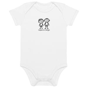 Body en coton bio bébé blanc broderie