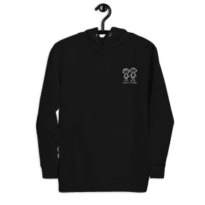 Sweat à Capuche Unisexe adulte broderie blanche nombreux coloris