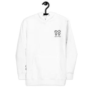 Sweat à Capuche Unisexe adulte broderie noire nombreux coloris
